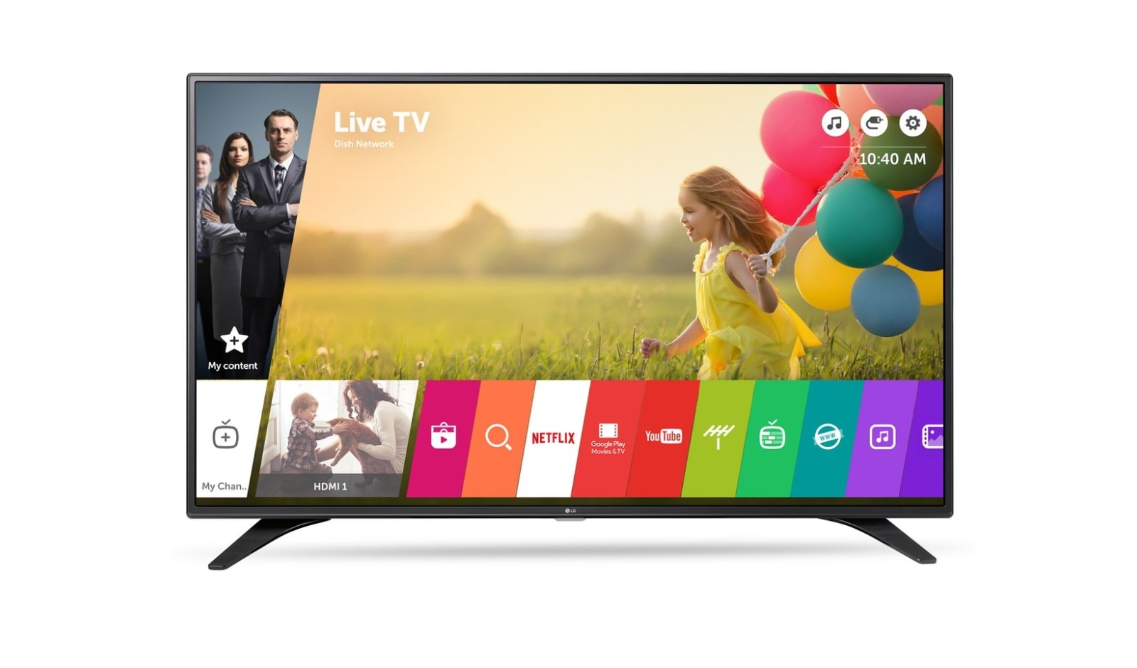 Čelní pohled na 32&#34; LG LED TV, Full HD, webOS 3.0 32LH6047