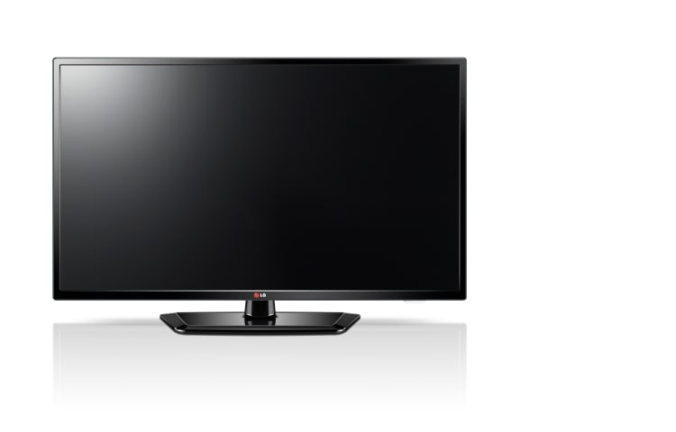 Čelní pohled na 42” DIRECT LED TV, Full HD, MCI 100, DVB tunery T/C, 2x HDMI a 1x USB konektory, Smart energy saving PLUS 42LS3450