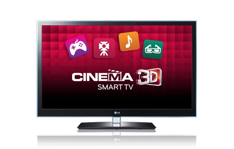 Čelní pohled na 42&#34; Cinema 3D LED PLus TV, Smart TV, Full HD, TruMotion 200Hz 42LW650S