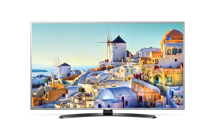 Čelní pohled na 43" LG UHD TV 4K, webOS 3.0 43UH668V
