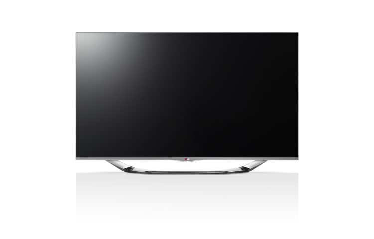 Čelní pohled na 47&#34; CINEMA 3D Smart TV, Full HD, MCI 400, Miracast, Wi-Fi, NFC, Magický dálkový ovladač a 4 ks 3D brýlí součástí balení 47LA691S