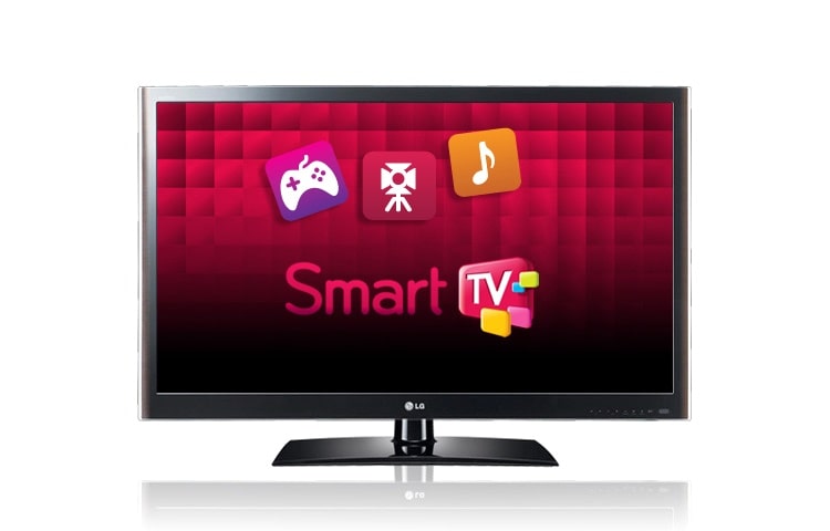 Čelní pohled na 47&#34; Full HD LED TV, Smart TV, TruMotion 100Hz, nahrávání TV vysílání 47LV5500