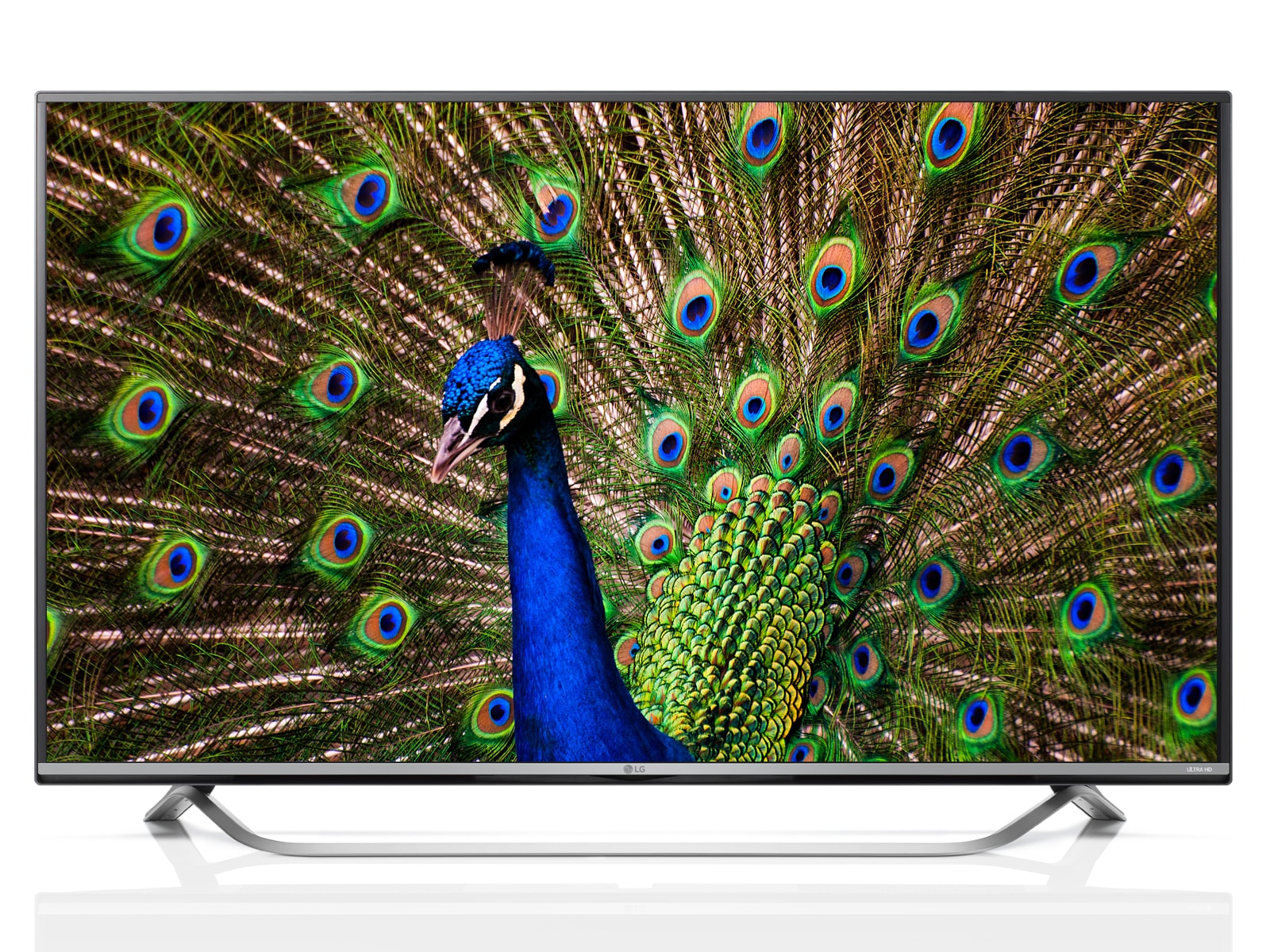 Čelní pohled na 49" LG ULTRA HD 4K TV, WEBOS 2.0 49UF7787