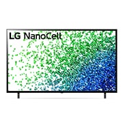 Čelní pohled na 50&#34; LG NanoCell TV, webOS Smart TV 50NANO803PA