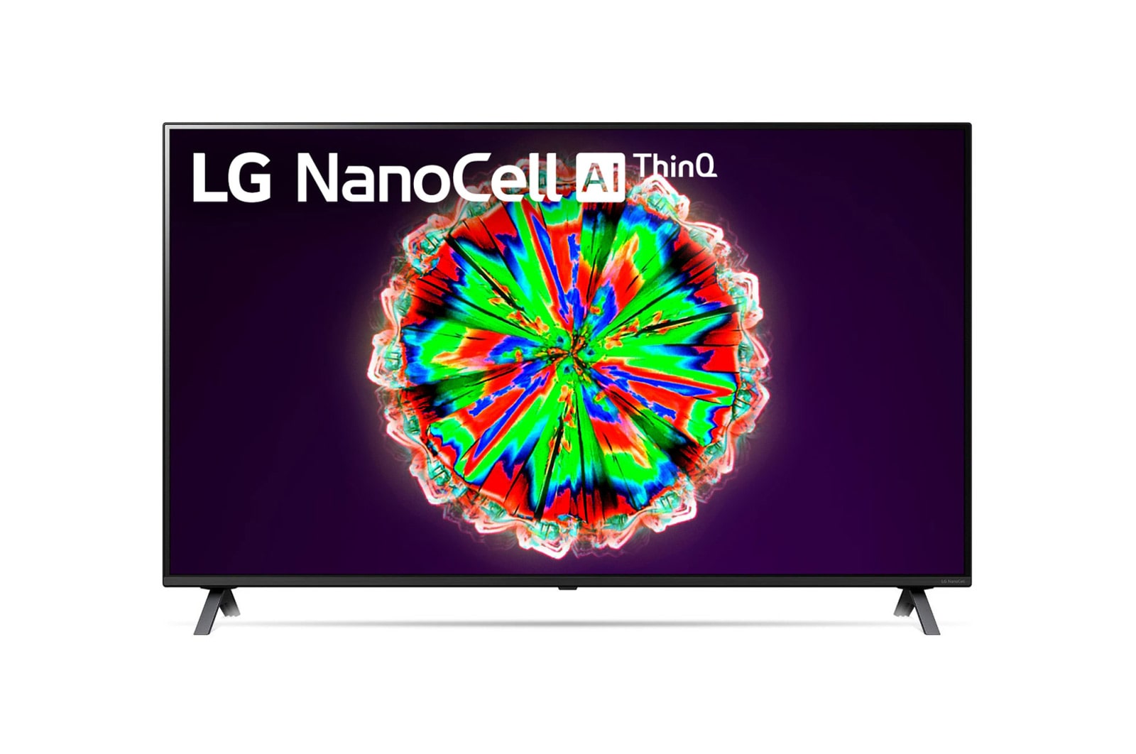 Čelní pohled na 55&#39;&#39; LG NanoCell TV, webOS Smart TV 55NANO80