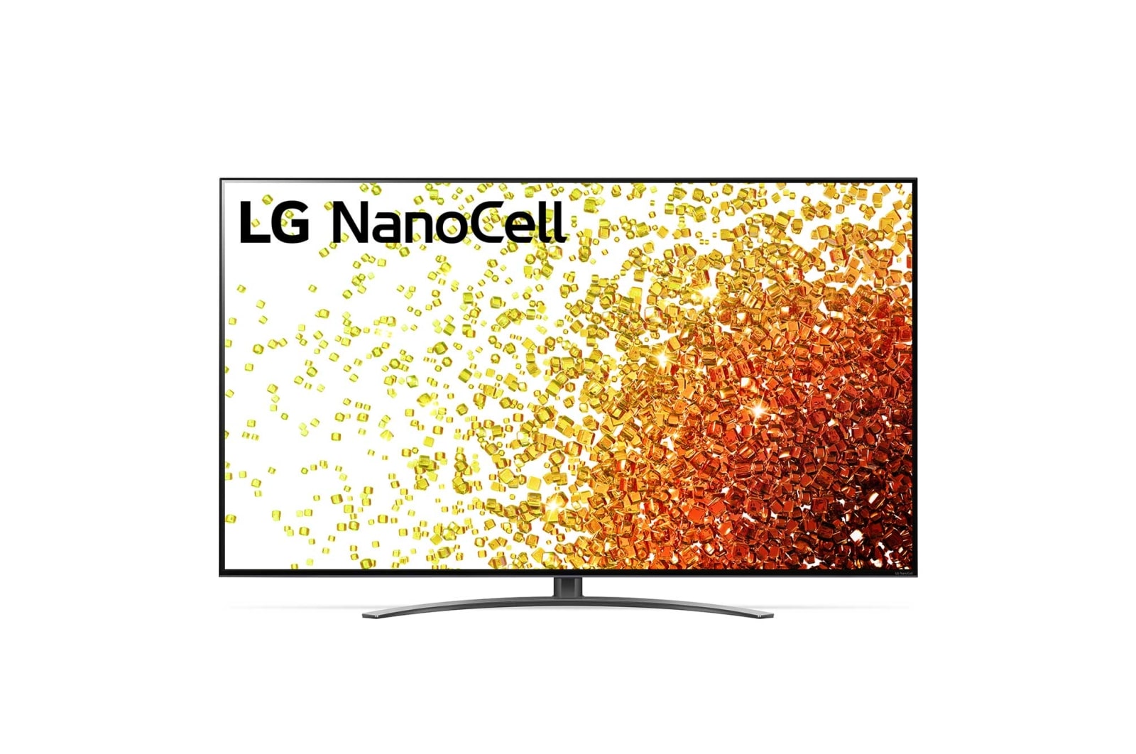 Čelní pohled na 55&#34; LG NanoCell TV, webOS Smart TV 55NANO913PA