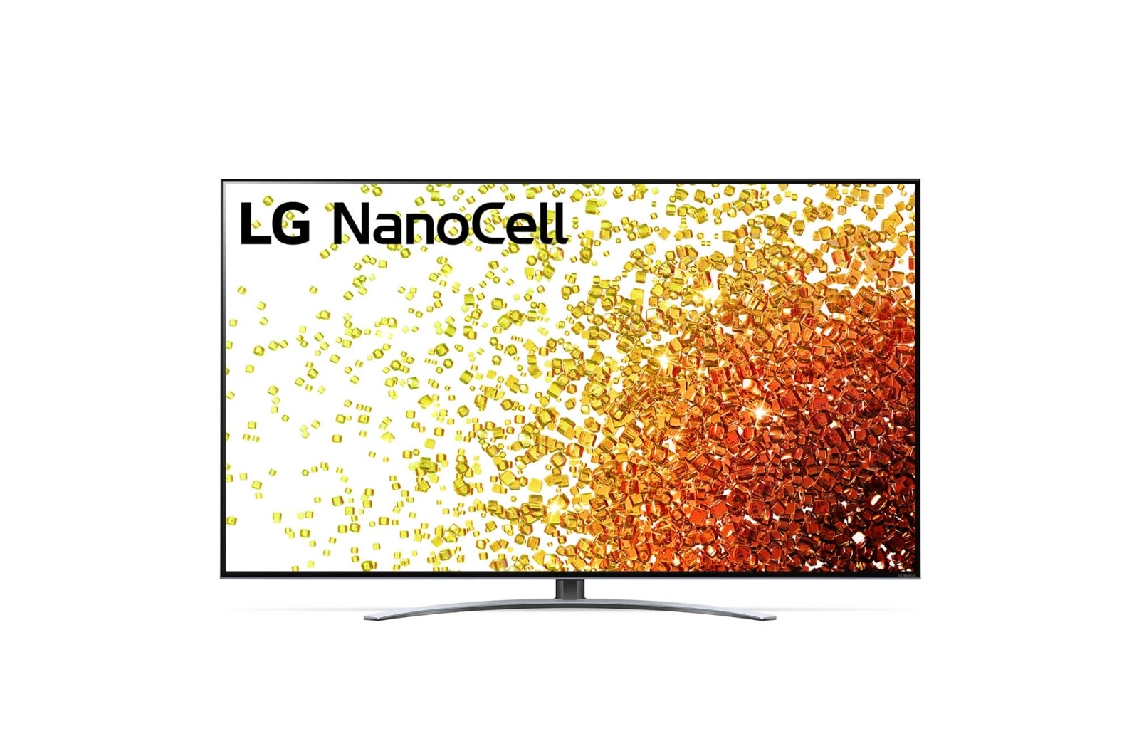 Čelní pohled na 55&#34; LG NanoCell TV, webOS Smart TV 55NANO923PB