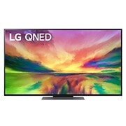 Přední pohled na televizor LG QNED s obrázkem výplně a logem produktu