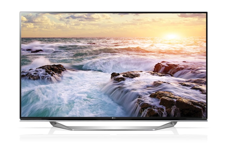 Čelní pohled na 55" LG 4K SUPER UHD TV, WEBOS 2.0, CINEMA 3D 55UF8557