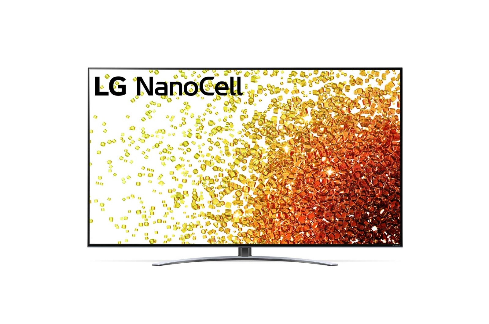 Čelní pohled na 65&#34; LG NanoCell TV, webOS Smart TV 65NANO923PB