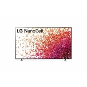 Čelní pohled na 75&#34; LG NanoCell TV, webOS Smart TV 75NANO753PA