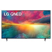 Přední pohled na televizor LG QNED s obrázkem výplně a logem produktu