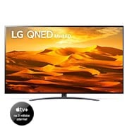 Čelní pohled na 65&#34; LG QNED TV, Procesor α7 Gen5 AI, webOS smart TV 65QNED913QE