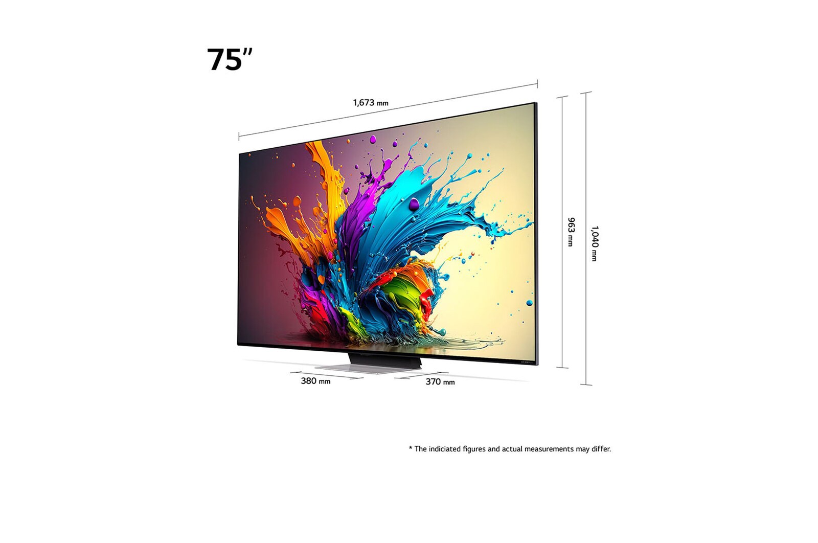 LG 86'' LG QNED QNED91 4K Smart TV 2024, Čelní pohled na televizor LG QNED91, 86QNED91T6A