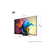 LG 86'' LG QNED QNED91 4K Smart TV 2024, Čelní pohled na televizor LG QNED91, 86QNED91T6A