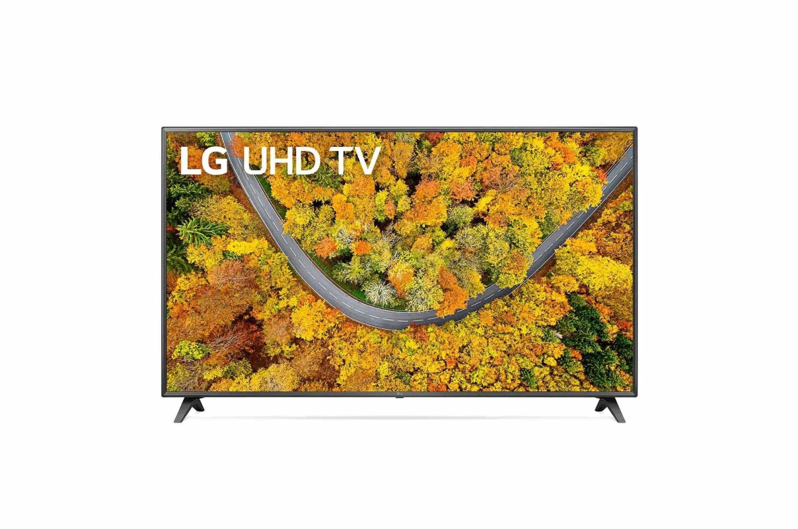 Pohled zepředu na LG UHD TV