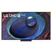 Pohled zepředu na ultra HD televizor LG