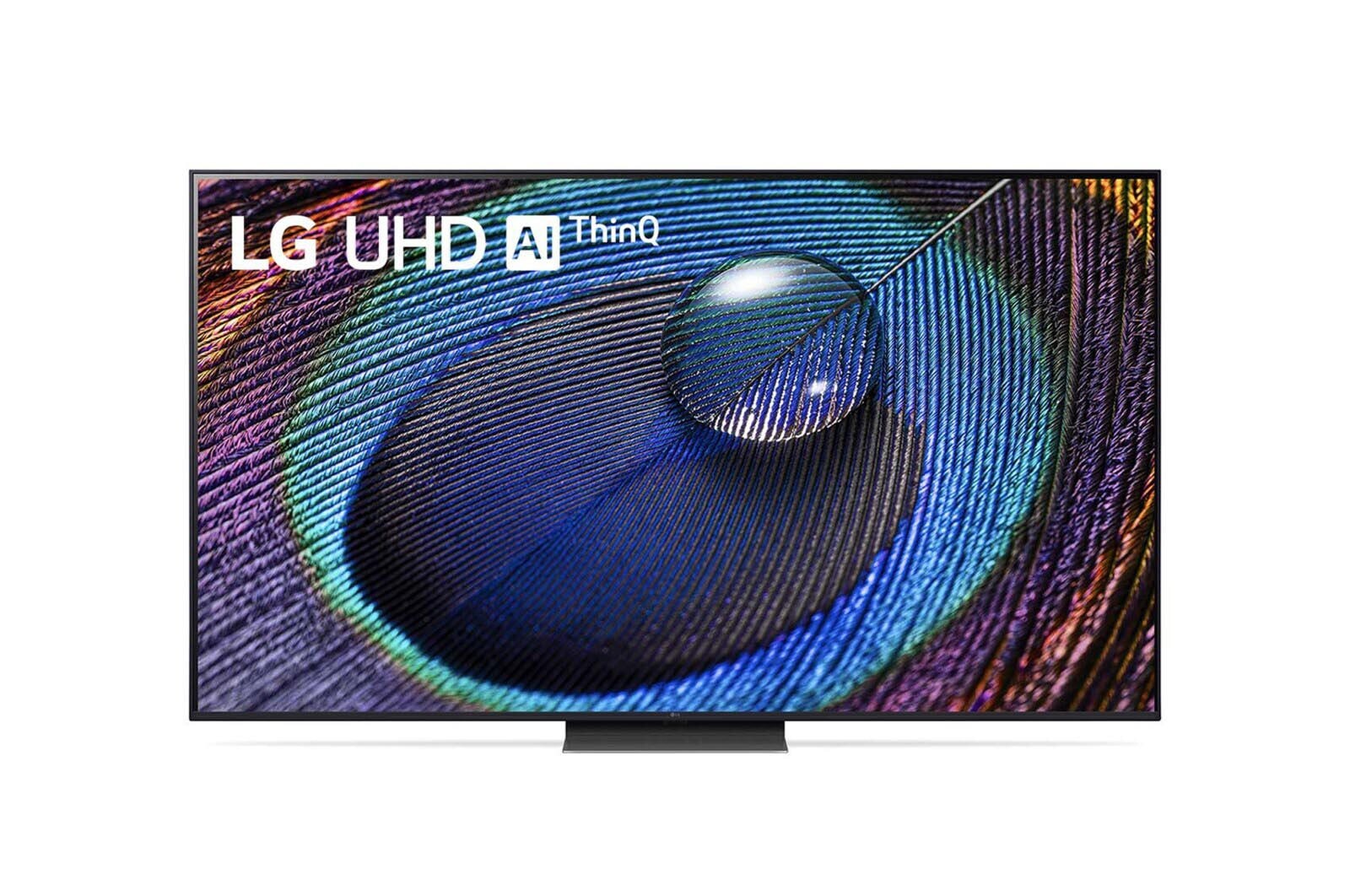 Pohled zepředu na ultra HD televizor LG