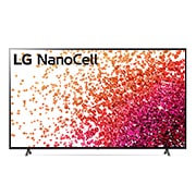 Čelní pohled na 86&#34; LG NanoCell TV, webOS Smart TV 86NANO753PA