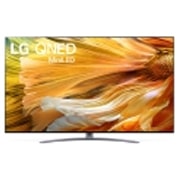 Čelní pohled na 86&#34; LG QNED Mini LED TV, webOS Smart TV 86QNED913PA