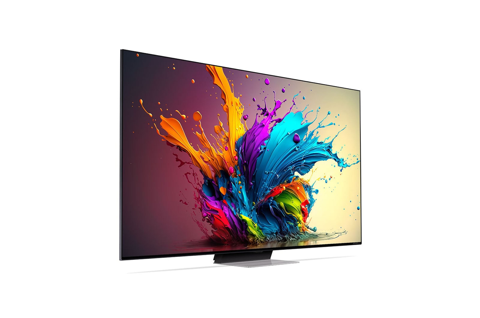 LG 86'' LG QNED QNED91 4K Smart TV 2024, Mírně natočený boční pohled zleva na televizor LG QNED91, 86QNED91T6A
