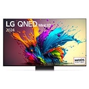 Čelní pohled na 86'' LG QNED QNED91 4K Smart TV 2024 86QNED91T6A