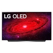 Čelní pohled na 48&#34; LG OLED TV, webOS Smart TV OLED48CX