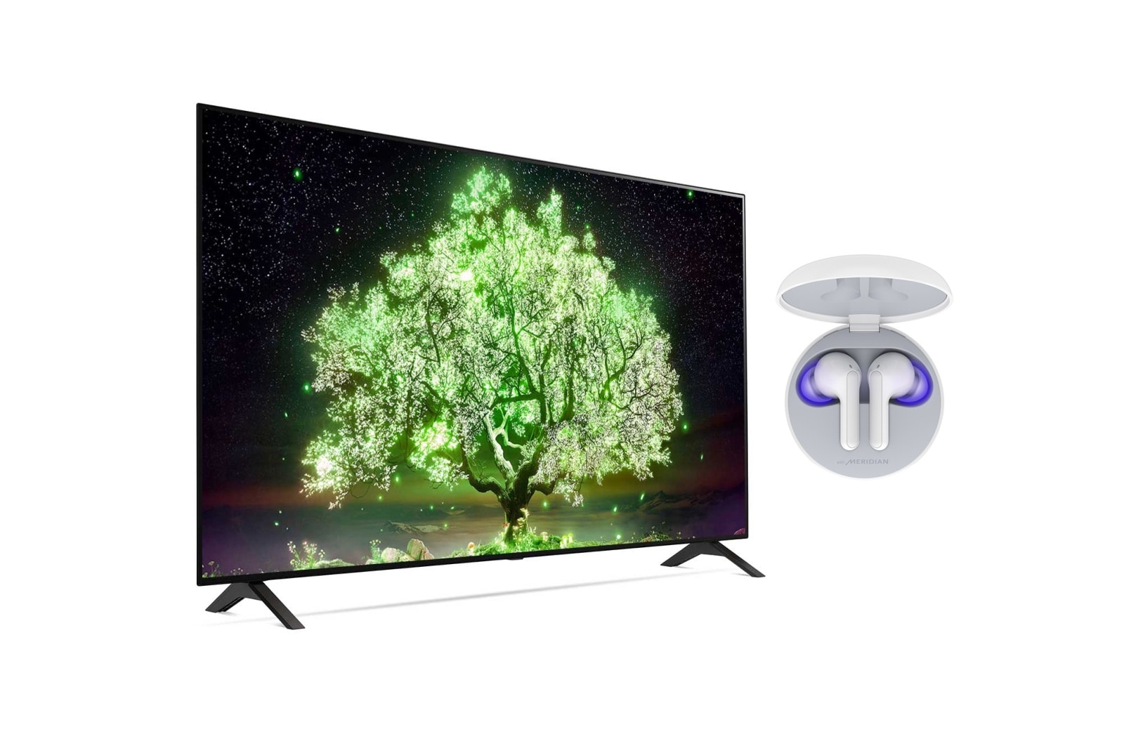 Čelní pohled na BALÍČEK KINO | Televizor OLED55A13LA &#43; TONE Free HBS-FN6 WH OLED55A1FN6