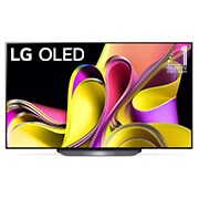 Pohled zepředu na LG OLED a odznáček s nápisem „10 let světová jednička mezi OLED televizory“.