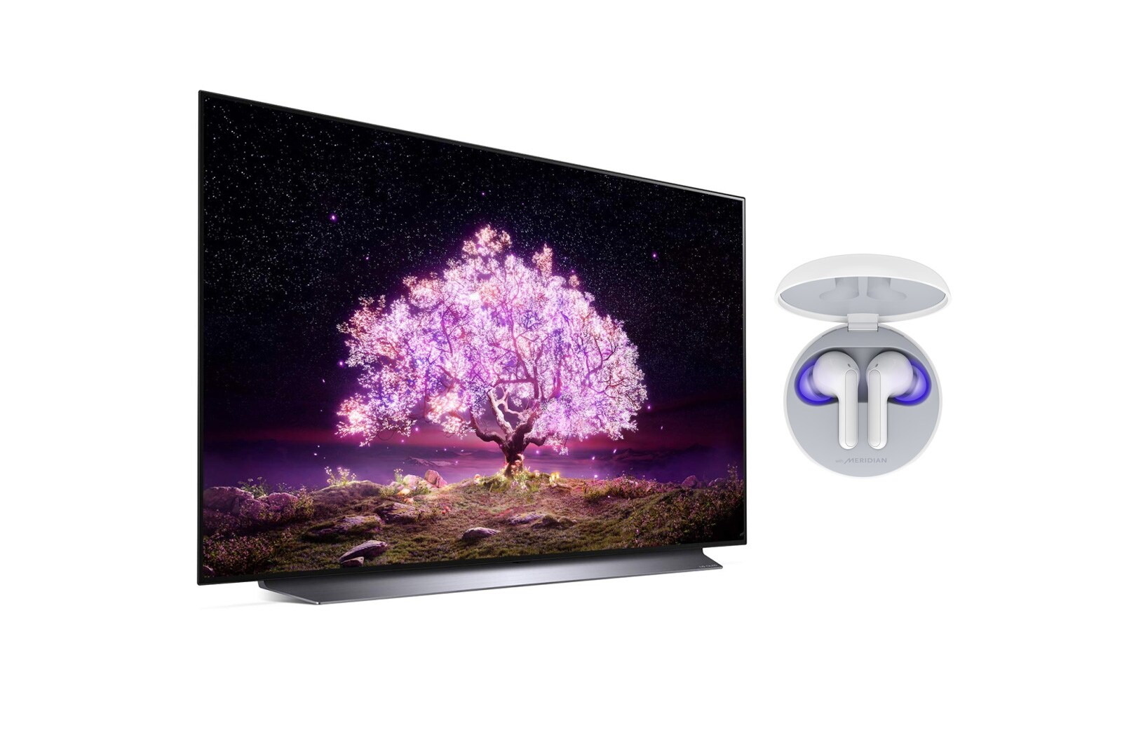 Čelní pohled na BALÍČEK KINO | Televizor OLED55C11LB &#43; TONE Free HBS-FN6 WH OLED55C1FN6
