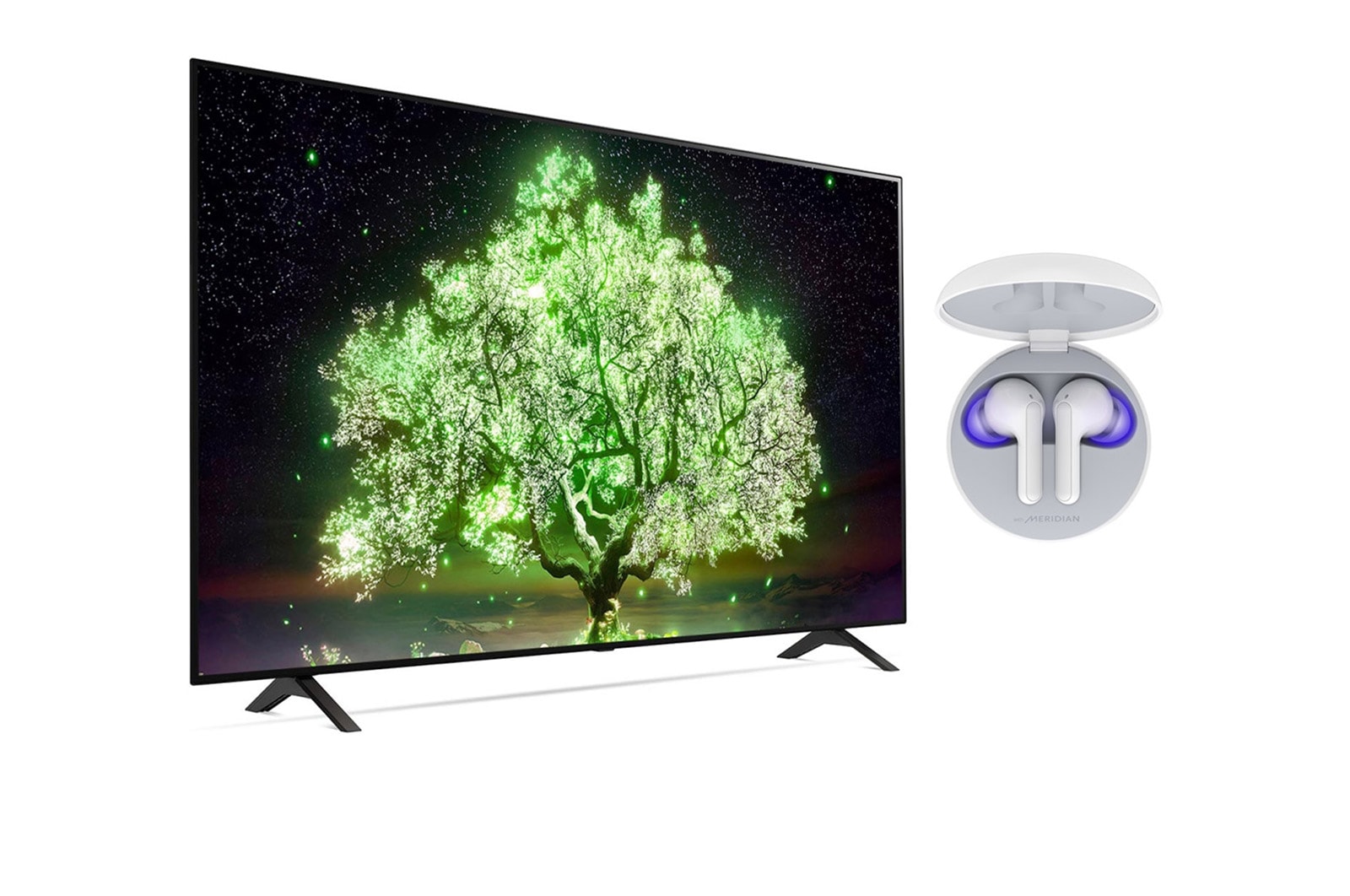 Čelní pohled na BALÍČEK KINO | Televizor OLED65A13LA &#43; TONE Free HBS-FN6 WH OLED65A1FN6