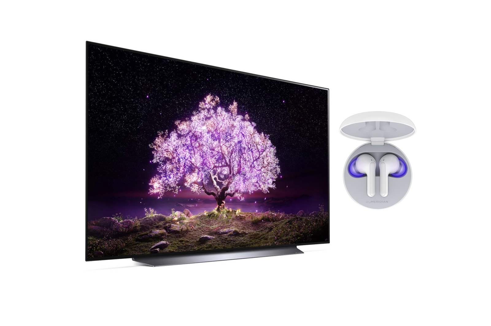 Čelní pohled na BALÍČEK KINO | Televizor OLED65C11LB &#43; TONE Free HBS-FN6 WH OLED65C1FN6