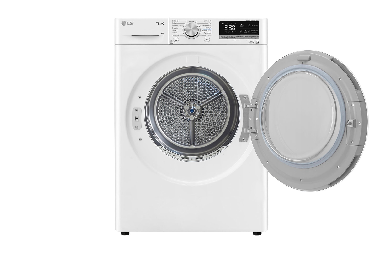 LG Sušička LG | 8 kg | DUAL Inverter Heat Pump™|Bílá, RC82V9AVHN