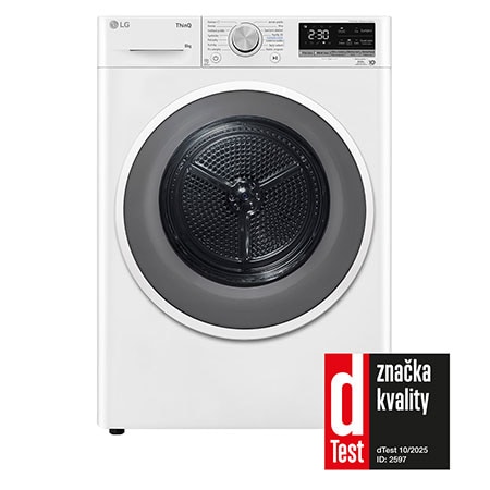 Sušička LG - 8 kg - DUAL Inverter Heat Pump™-Bílá
