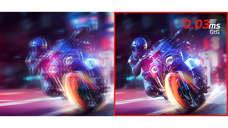 Extrémně rychlá doba odezvy 0.03 ms (GtG).