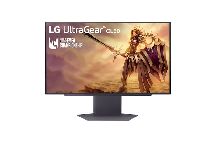 front view of the monitor with the stand down