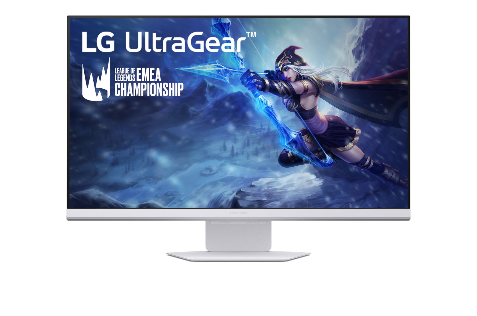 front view of the monitor with the stand down