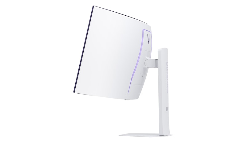 boční pohled na nakloněný monitor