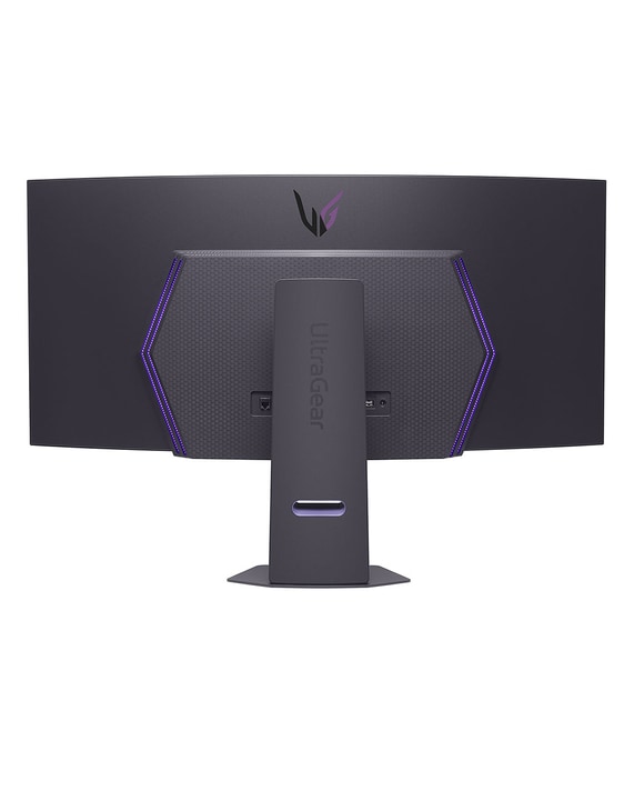 boční pohled pod úhlem +15 stupňů na nakloněný monitor