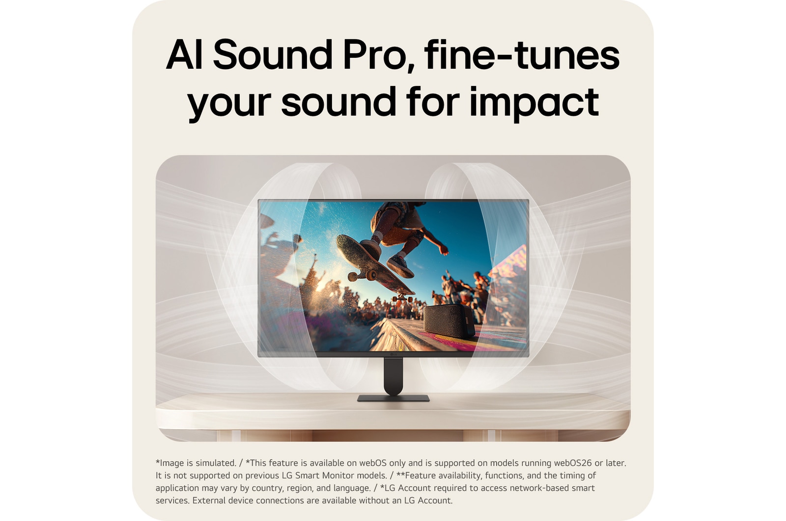 AI Sound Pro přináší pohlcující a optimalizovaný zvuk na základě typu obsahu.