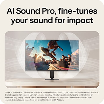 AI Sound Pro přináší pohlcující a optimalizovaný zvuk na základě typu obsahu.
