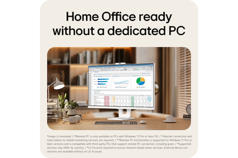 LG Smart Monitor s webOS poskytuje konektivitu pro domácí kancelář.