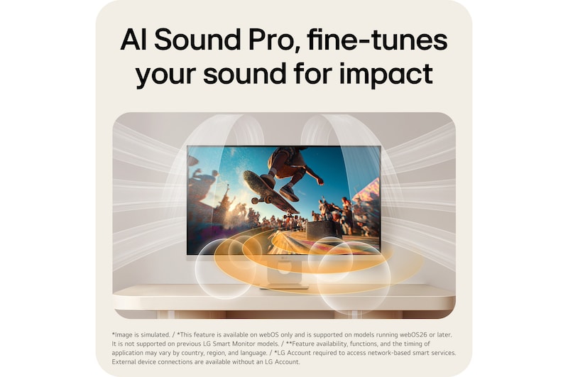 AI Sound Pro přináší pohlcující a optimalizovaný zvuk na základě typu obsahu.