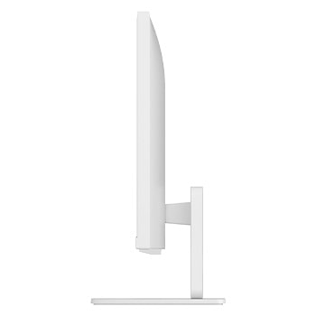 Boční pohled na LG Smart Monitor ukazující štíhlý a minimalistický design.