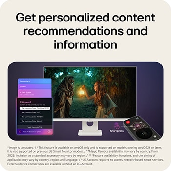 'Generativní AI na LG Smart Monitor podporuje inteligentní objevování obsahu a kreativní asistenci.