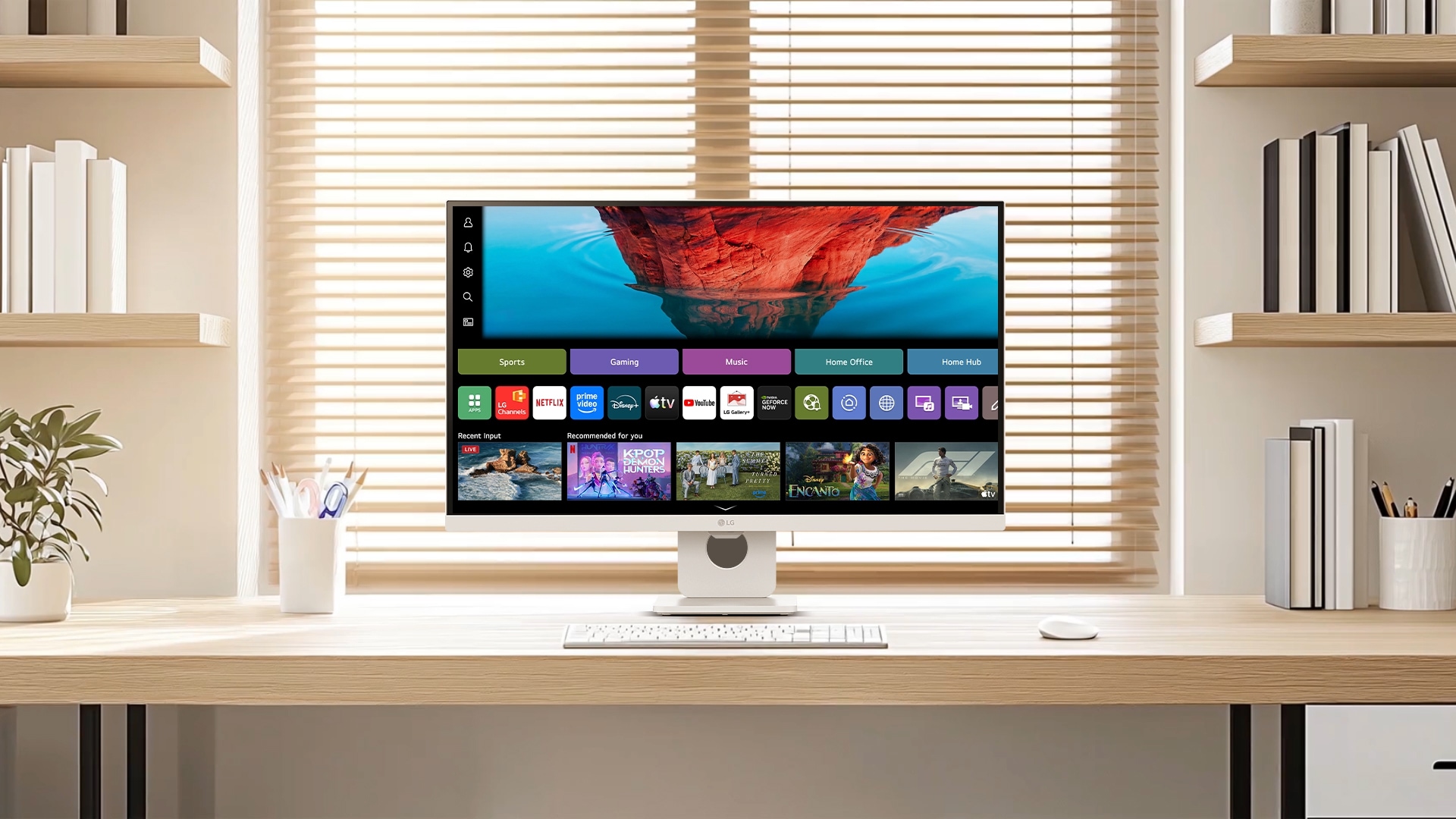 LG 27" LG Smart Monitor AI U7, 4K UHD IPS monitor pro streamování s webOS, 27U731SB-W