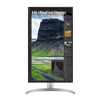 front view with the display pivoting 90 degrees in a portrait view