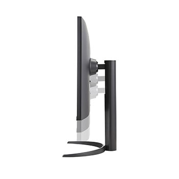 side view of the monitor moving downwards for height adjustment