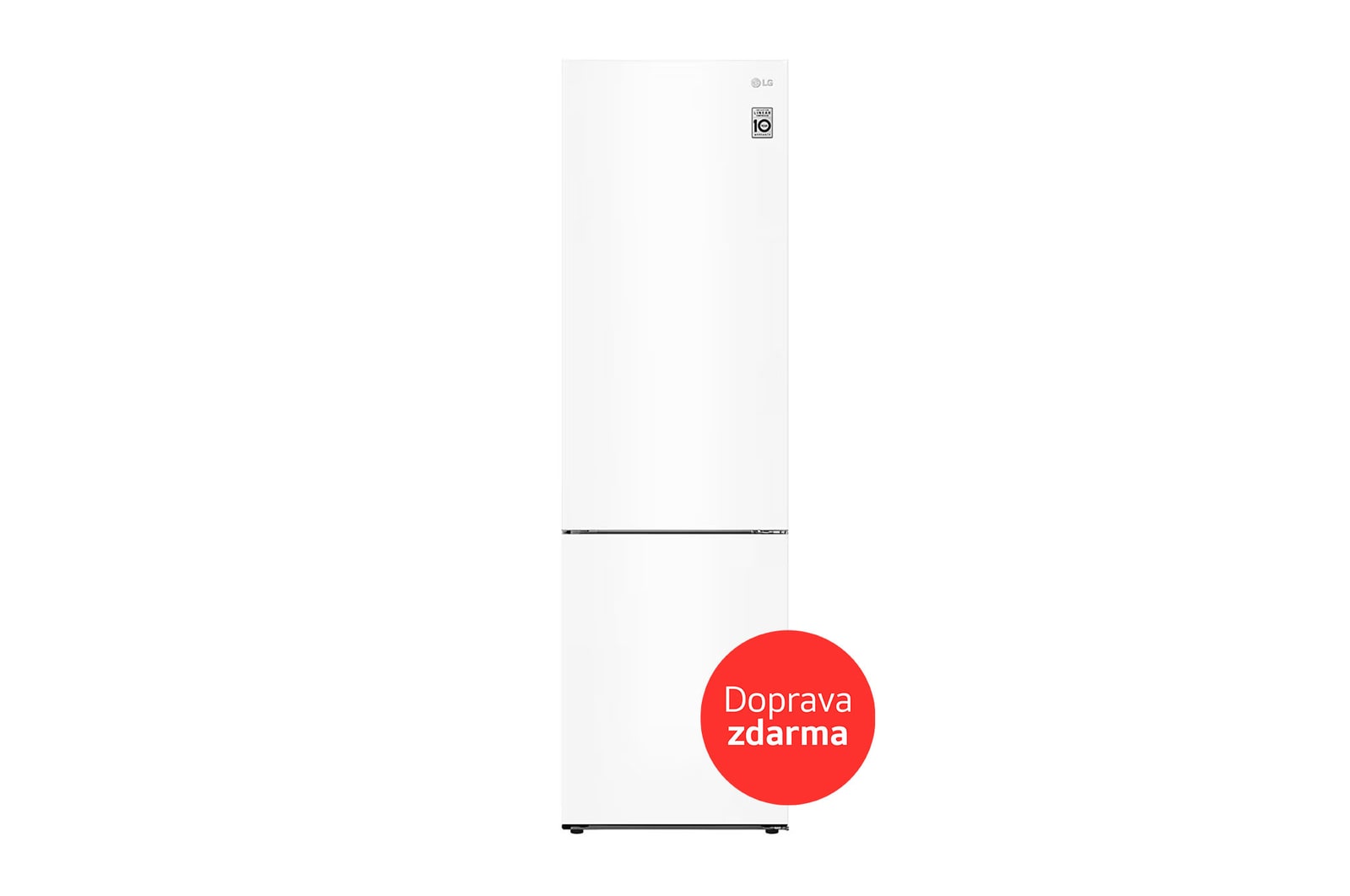 LG Kombinovaná chladnička LG | B | 384 l | Lineární kompresor | DoorCooling+™, front view, GBP62SWNBC