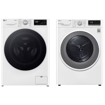 Čelní pohled na PRACÍ SET | 10kg Pračka FASR3A04WS + 8kg Sušička RC8TV9AVHN LAUNWDSN23A